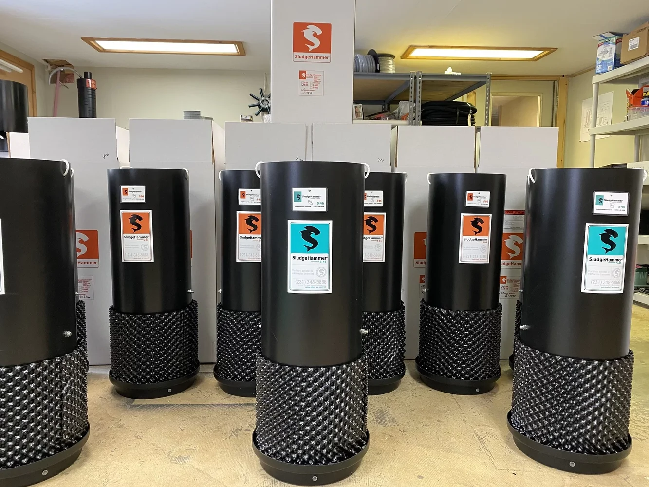 Actual SludgeHammer advanced treatment units
